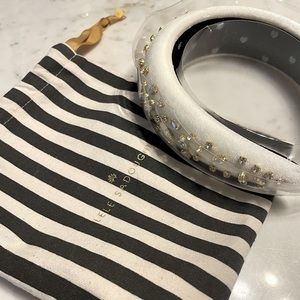 Ivory Mixed Crystal (padded) Headband